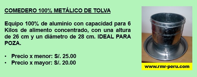 Comedero de Tolva Aluminio