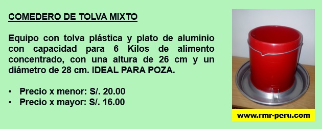 Comedero de Tolva Mixto